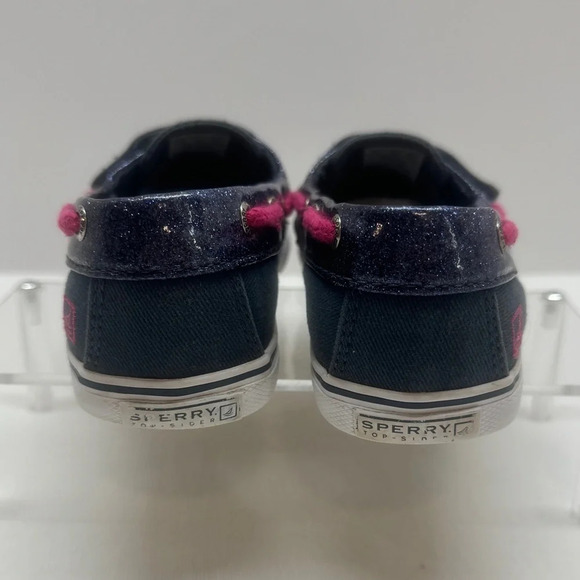 Sperry Loafers Girls size 11M Navy, Glitter and Pink - Picture 3 of 7